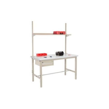 Global Equipment 60x30 Production Workbench Laminate Safety Edge - Drawer, Upright   Shelf TN 318963TN